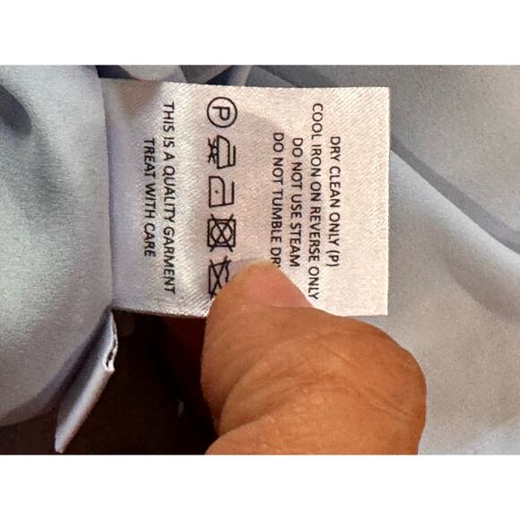 REBECCA VALLANCE Dondra Fit & Flare Tonal Print Dress white & light blue  US 10 - Picture 15 of 15